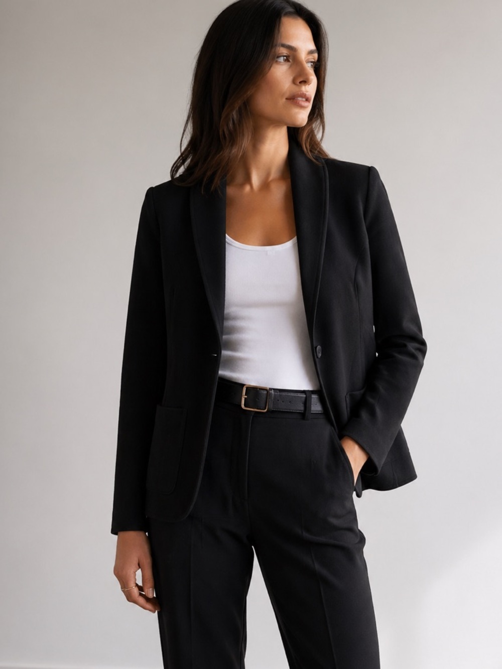 James Perse Black Minimal Blazer | Tailored Modern Classic